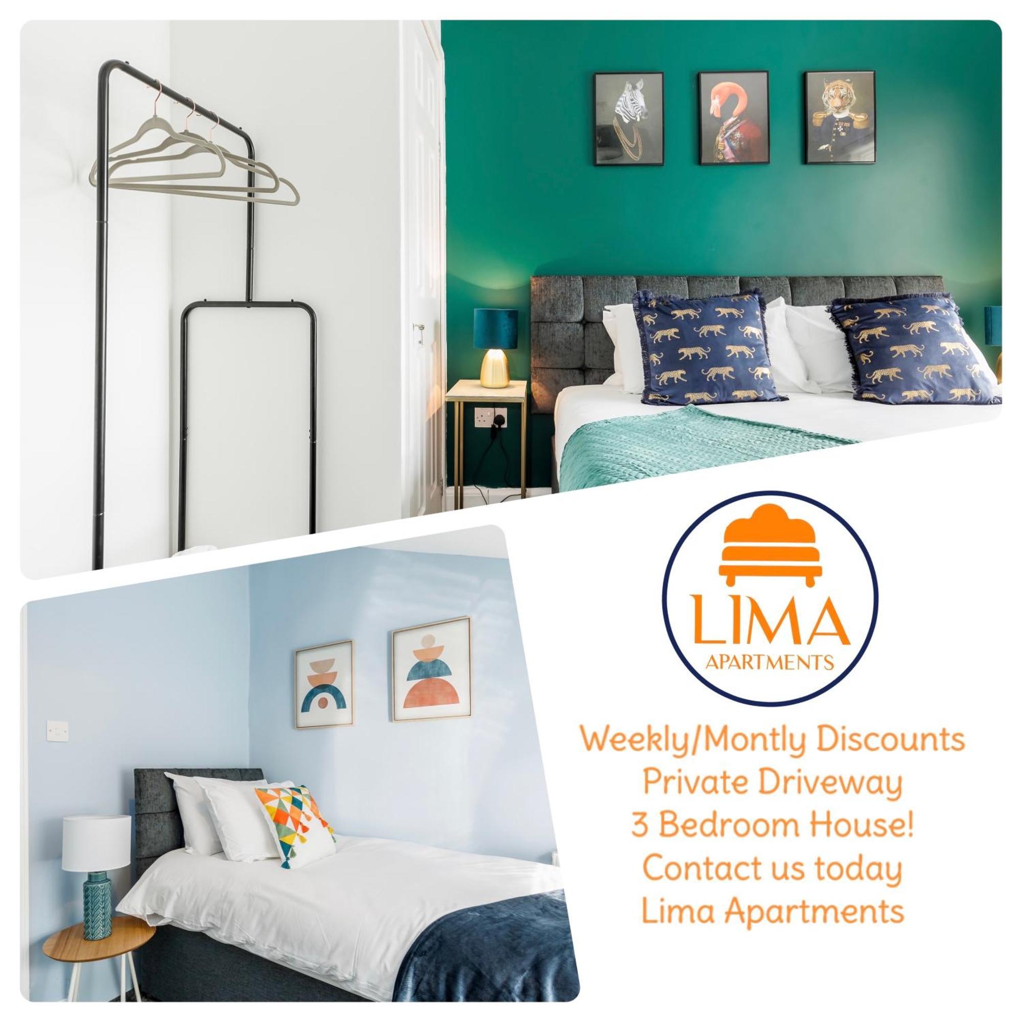 Apartment Weekly Monthly Deal-4 Beds-large House-driveway By Lima Ltd